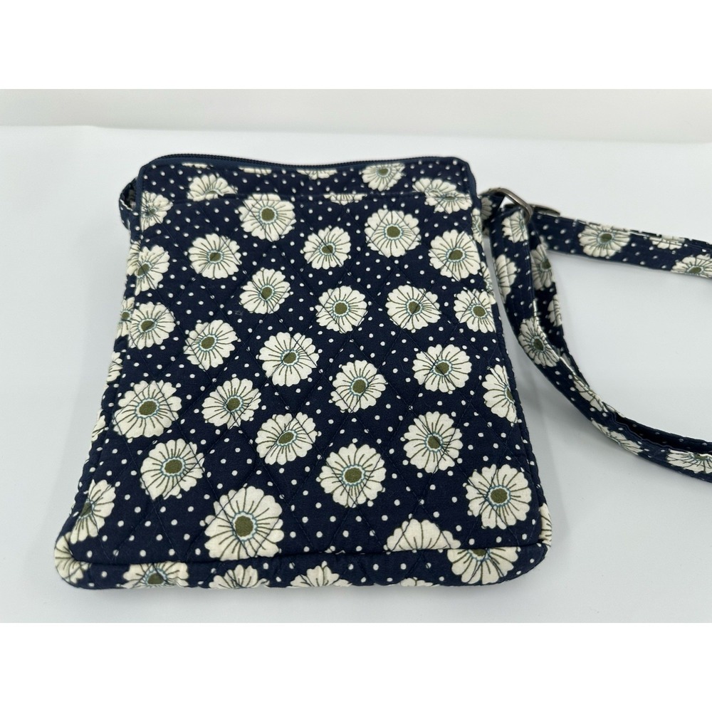 Bella Taylor Mini Crossbody Bag Purse Blue Daisy Cotton ID Card Adjustable Strap - Picture 14 of 16